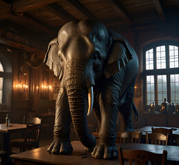 the battled elephant AI generative