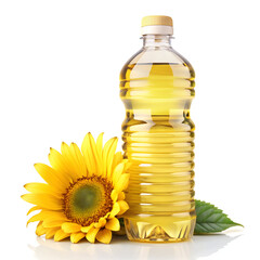 sunflower oil bottle with sunflower