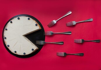 Cake with forks