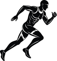 Modern Silhouettes of Running People Collection: Stylish Vector Graphics