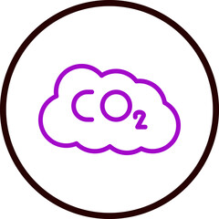 Co Vector Line Purple Circle Black