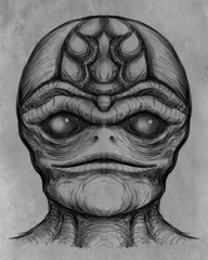 Alien creature, sketch - digital painting © neurostructure