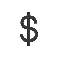 Obraz premium Black and white dollar sign icon