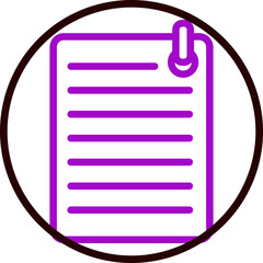 Paper Note Vector Line Purple Circle Black