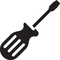 screwdriver vector silhouette illustration logo art