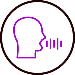 Speech Vector Line Purple Circle Black