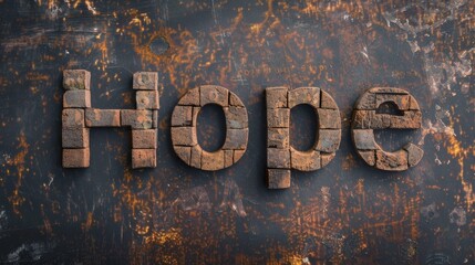 Ancient Brick Faith and believe concept art poster.