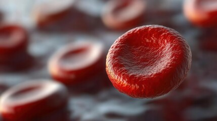 Image of red blood cells during a blood transfusion, showcasing medical application and importance