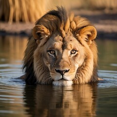portrait of a lion