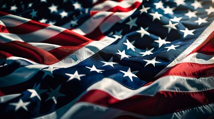 Close Up of an American Flag