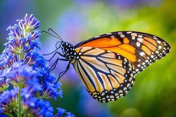 Fototapeta premium butterfly on flower