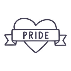 A heart-shaped logo with the word 