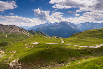 Scenic landscape of the Grossglockner High Alpine Road in the Hohe Tauern National Park, Austria