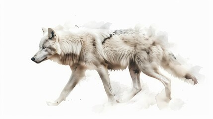 Obraz premium wolf isolated on white background