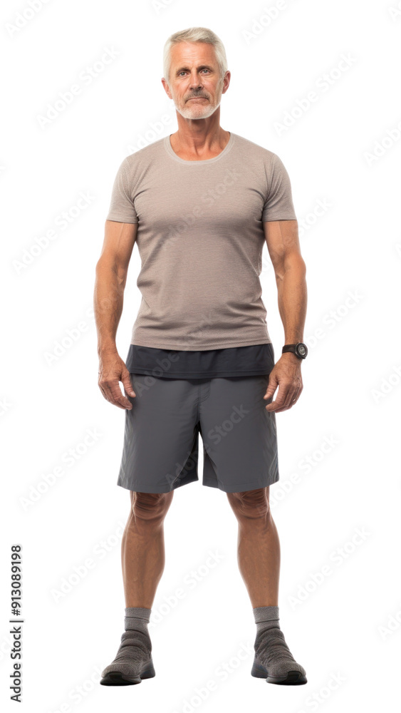 Poster png man standing t-shirt shorts.