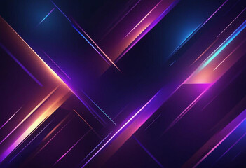 Fototapeta premium Abstract square technology dark blue purple gradient background with digital geometric shape and line 