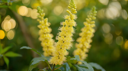 Naklejka premium Aaron's beard plant a Plant with yellow flowers