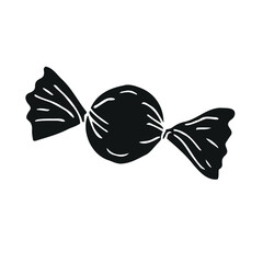 Vector hand drawn doodle sketch candy isolated on white background