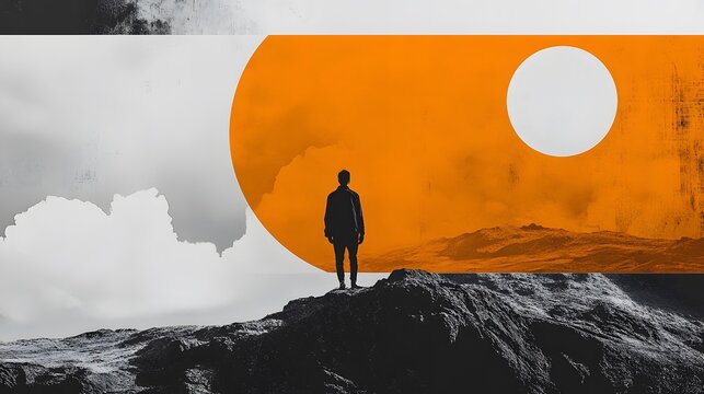 Eye-catching images with a high contrast ratio with text and elements that stand out against the background