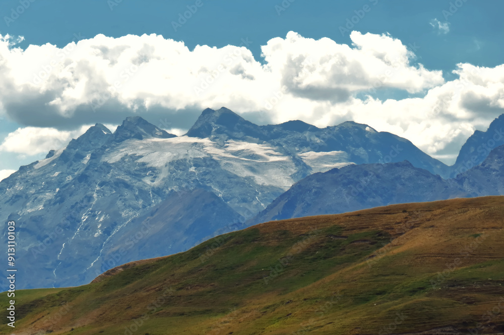 Wall mural high mountain landscape in aosta valley,italy.