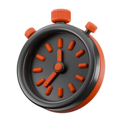Premium fitness stopwatch icon 3d rendering on isolated background