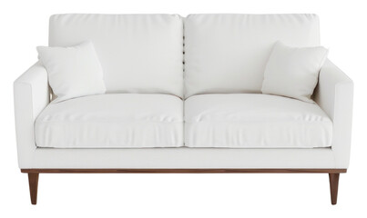 PNG White sofa furniture cushion pillow.