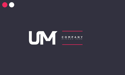 UM Alphabet letters Initials Monogram logo 