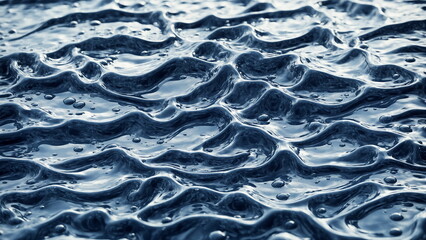 Obraz premium Water surface rippling with air bubbles. The light reflects off the water, creating a shimmering effect