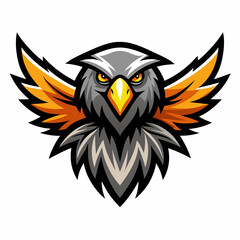 Flying eagle logo art vector