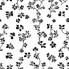 Floral motifs in a checkerboard arrangement across the sheet, seamless pattern vector