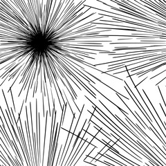Naklejka premium Network of straight lines in a starburst effect from the center, seamless pattern vector