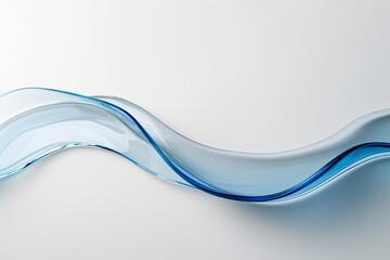 Soft blue waves on a white background