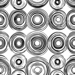 Series of water pitchers in a concentric ring pattern, seamless pattern vector