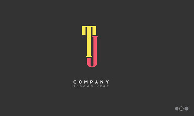  TJ Alphabet letters Initials Monogram logo JT, T and J