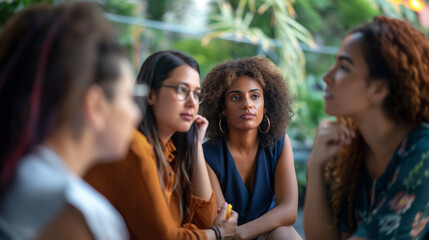 Group of diverse women in business attire