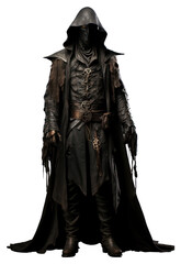 Obraz premium PNG Warlock overcoat costume white background.