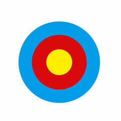 Vector Illustration Archery target face. Target Goal Business concept. 