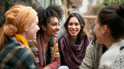 Naklejka premium Women of various ethnicities