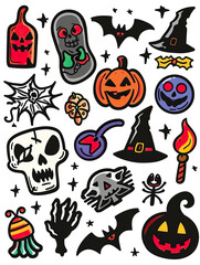 set of halloween icons