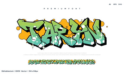 Graffiti alphabet graffiti letter pink color with dripping and bubble style for poster, print files, t-shirt design