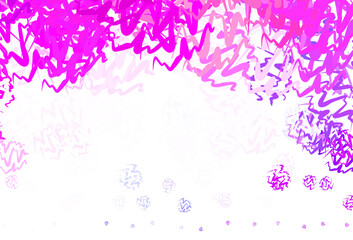 Light Blue, Red vector pattern with curved lines.