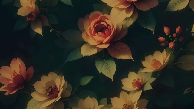aesthetic floral background with elegant soft blooms