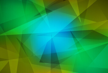 Light Blue, Yellow vector background with polygonal style.