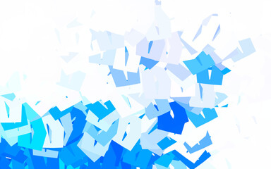 Light BLUE vector background with hexagons.