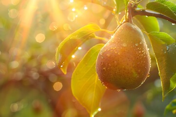 close up of a pear