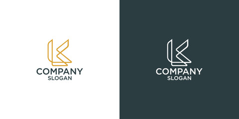 letter k abstract monogram logo vector design