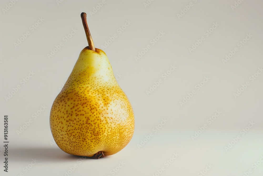 Sticker pear on white