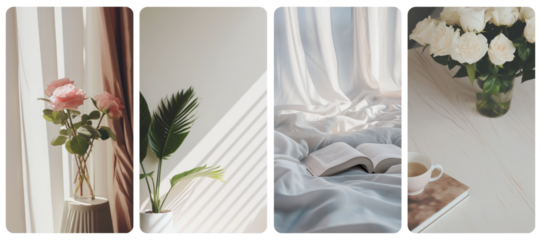 Elegant cozy home decor  png mobile wallpaper element set