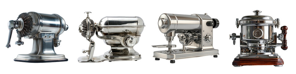 Fototapeta premium A meat grinder isolated on a white background.