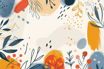 Hand Drawn Minimal Scandinavian Background